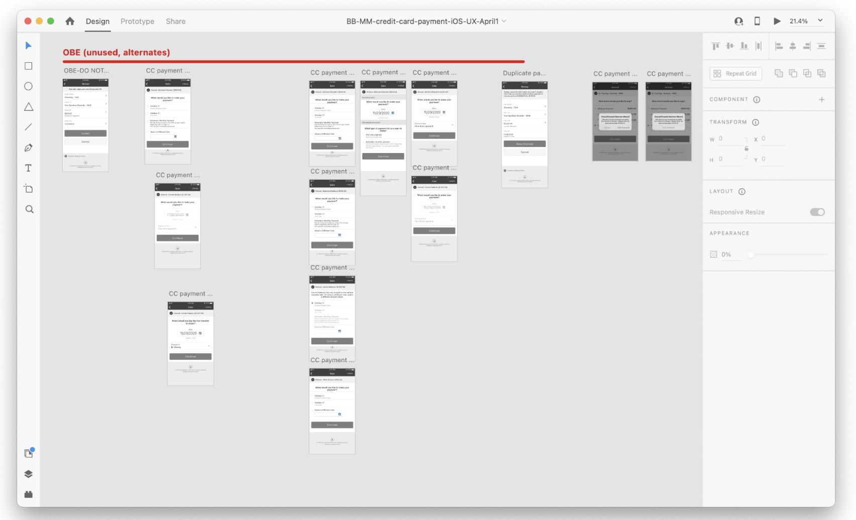 Move Money Wireframes
